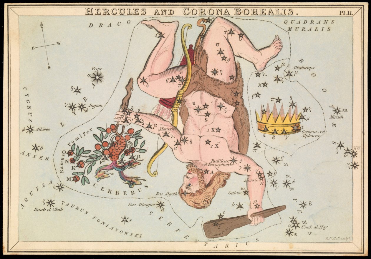 Hercules en Corona Borealis door Sydney Hall