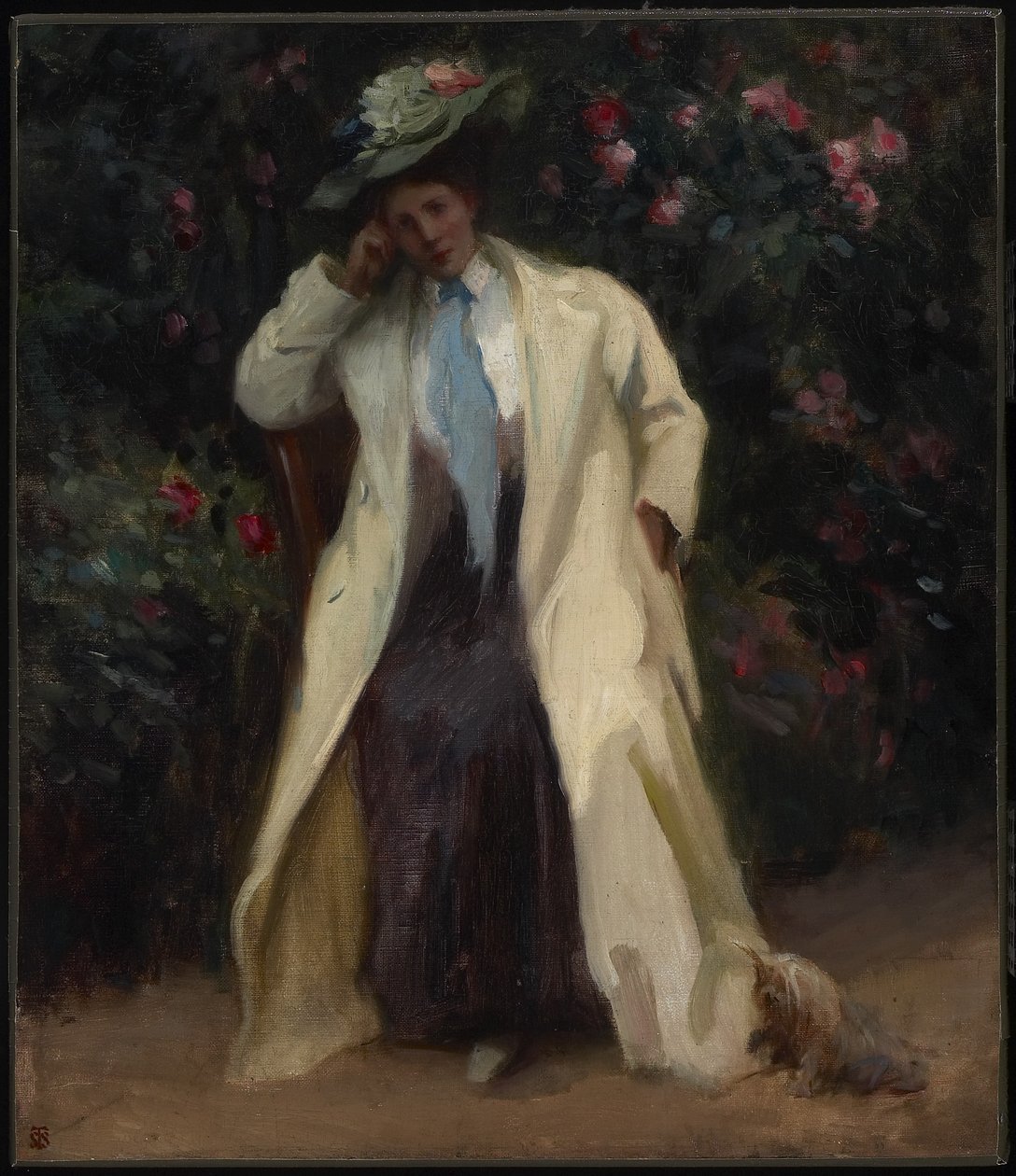 Dame met een hond door Sydney Strickland Tully