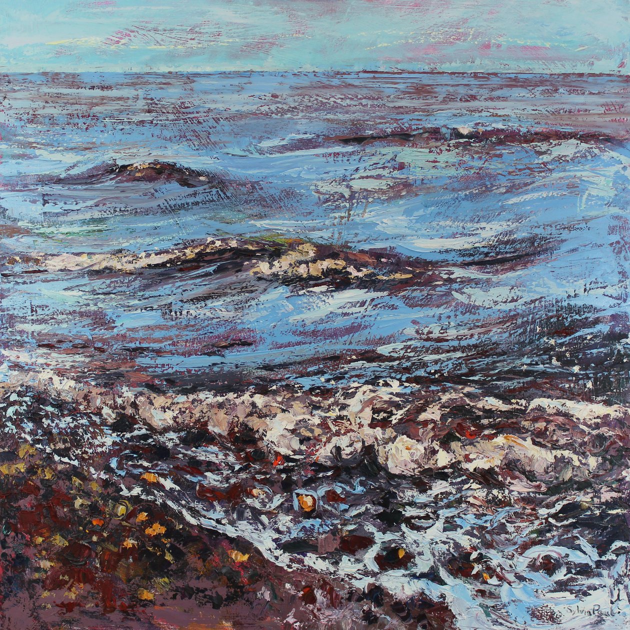 Fris en winderig, 2021 (olieverf op doek) door Sylvia Paul