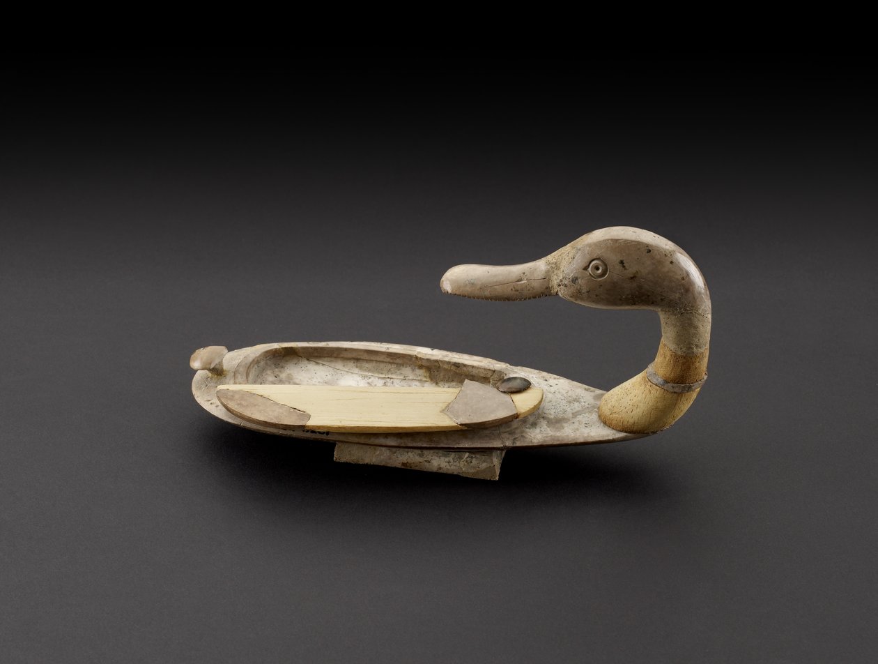 Toiletdoos in de vorm van een eend, Alalakh (nu Tell Atchana) Syrië, c.2000-1800 v.Chr. door Syrian