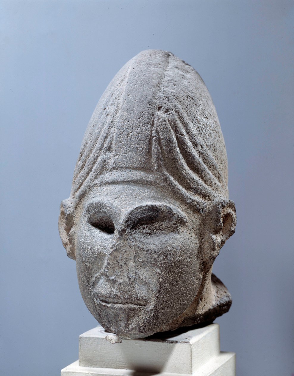 Oosterse oudheid: hoofd van Syrische god. 2500 v.Chr. ongeveer. uit Djabboul, Syrië. Parijs, Louvre Museum door Syrian Syrian