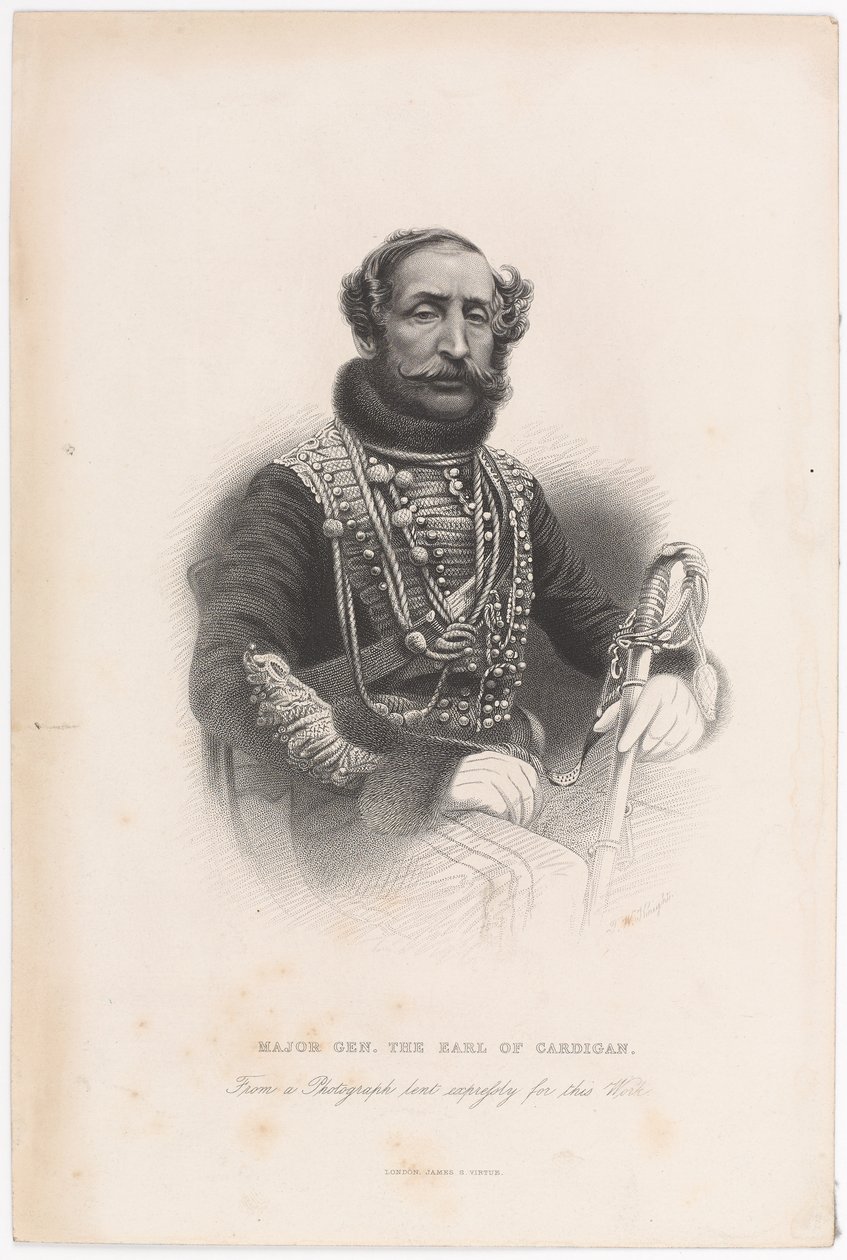 Generaal-majoor de graaf van Cardigan door T.W. Knight