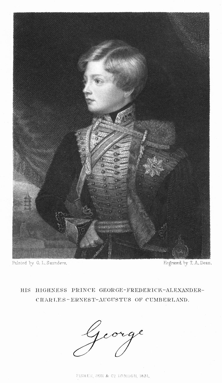 George Frederick Alexander Charles Ernest Augustus van Cumberland, 1831 door T. A. Dean