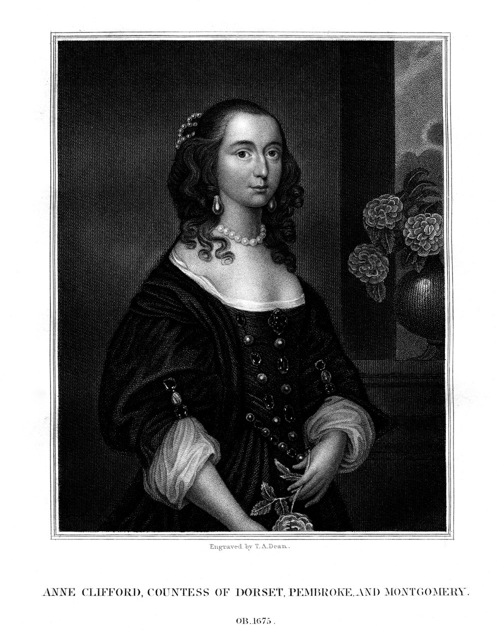 Lady Anne Clifford, Gravin van Dorset, Pembroke en Montgomery, 1825 door T. A. Dean