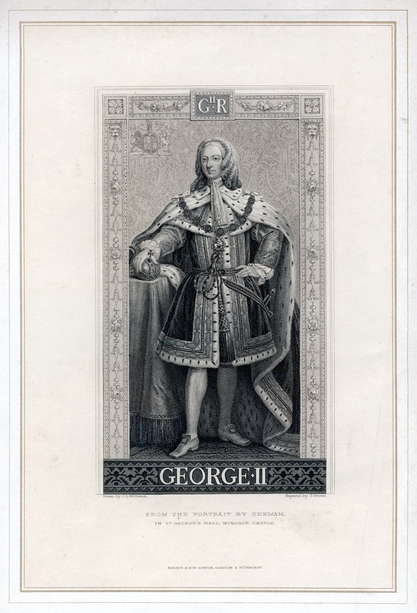 George II van Groot-Brittannië door T. Brown