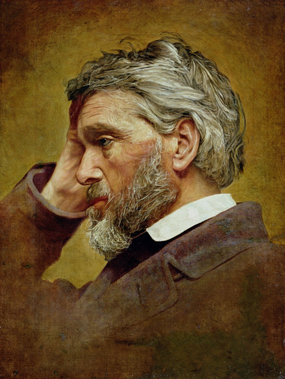 Portret van Thomas Carlyle (1795-1881) 1866 door T. Henderson