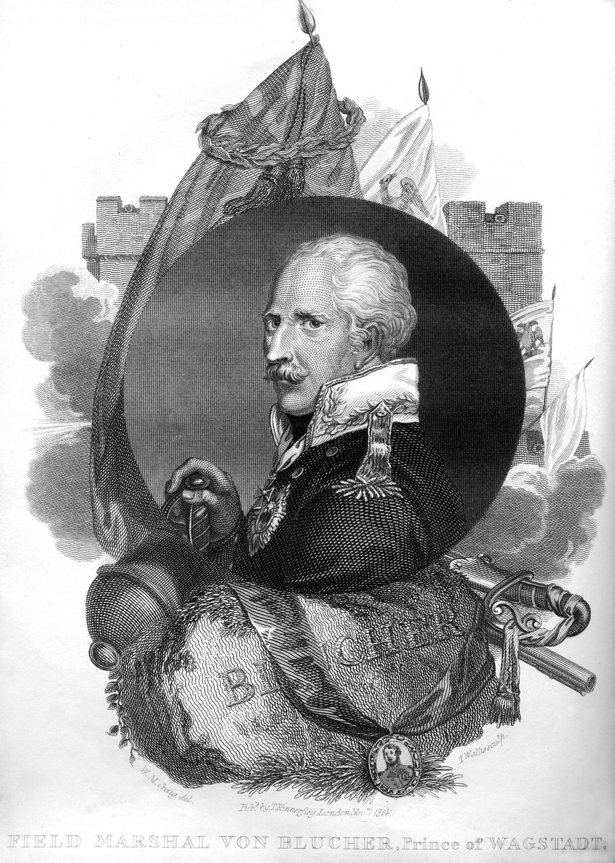 Veldmaarschalk von Blucher, Prins van Wagstadt, 1816 door T. Wallis