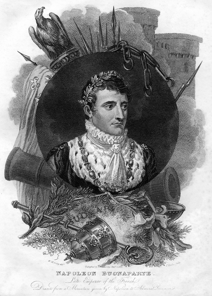 Napoleon I 1769-1821, Keizer van Frankrijk, 1816 door T. Wallis
