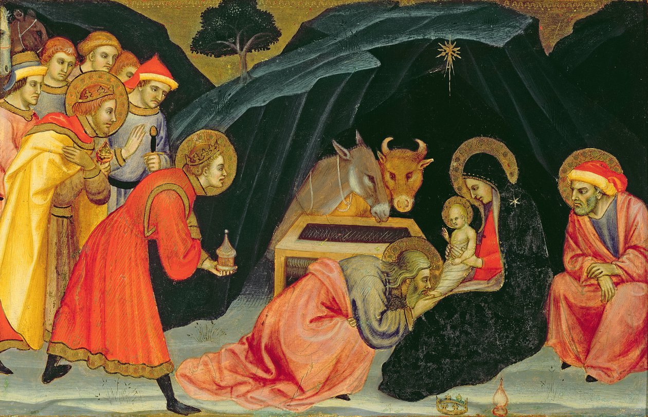 De aanbidding der wijzen door Taddeo di Bartolo