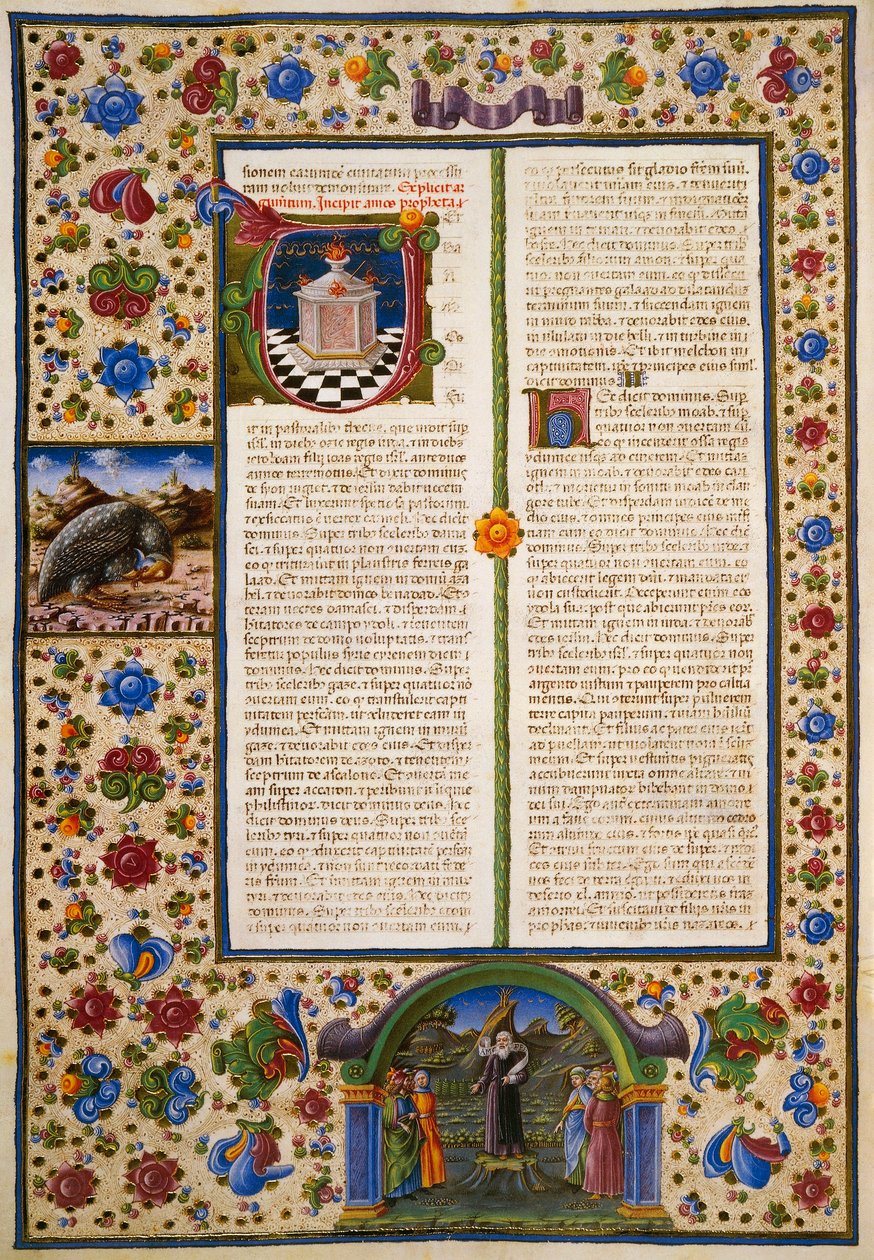 Incipit uit het Eerste Boek van de Makkabeeën, uit Deel I van de Bijbel van Borso d