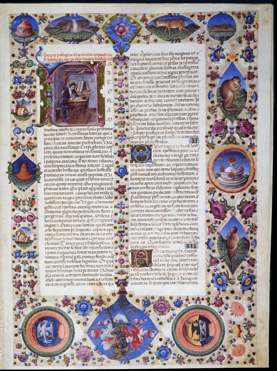 Proloog, uit het eerste deel van de Bijbel van Borso d