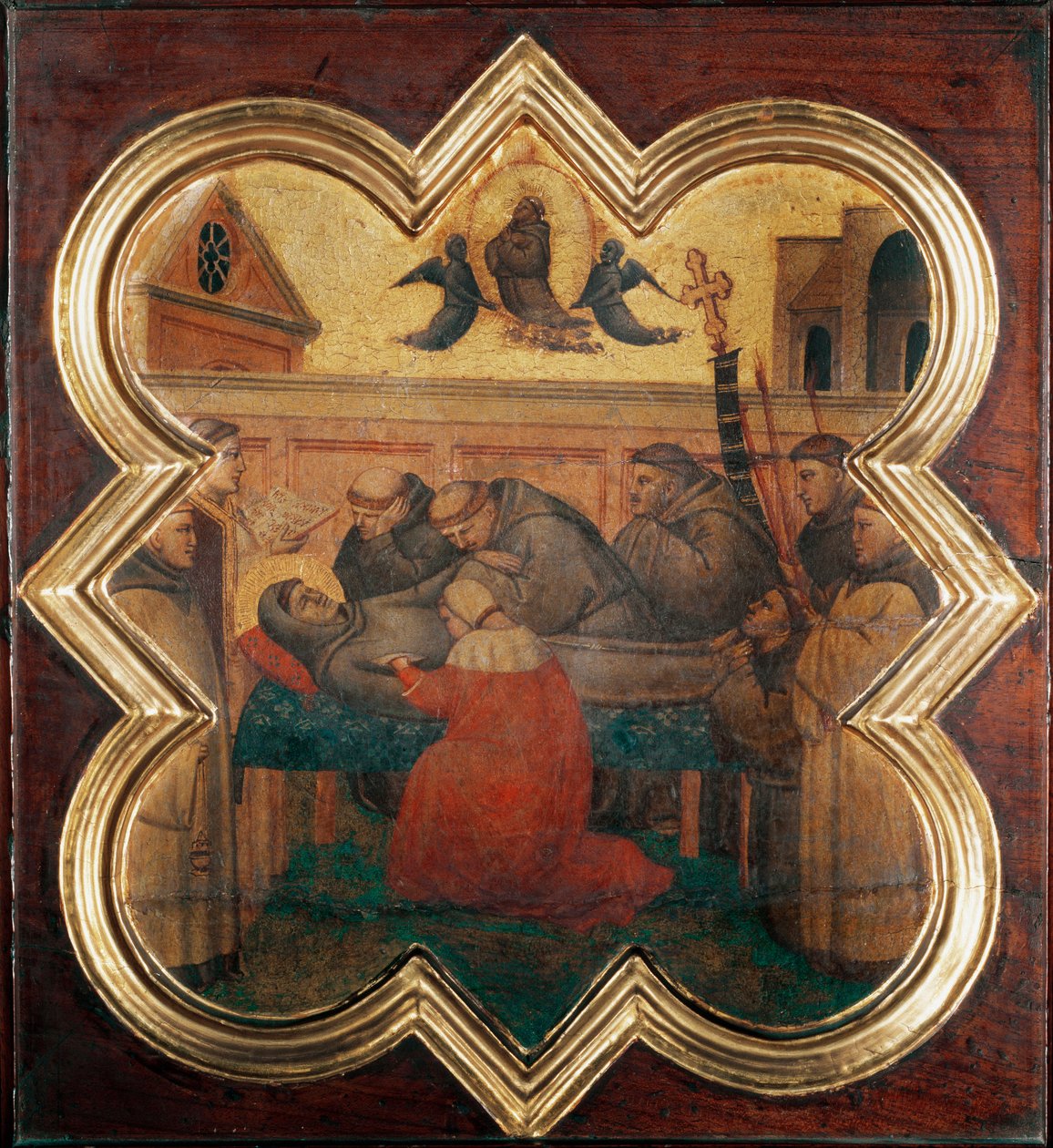 Leven van St. Franciscus: de dood van de heilige door Taddeo Gaddi