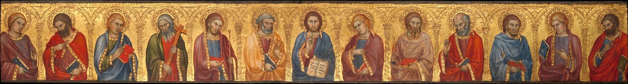 Christus en de twaalf apostelen door Taddeo di Bartolo