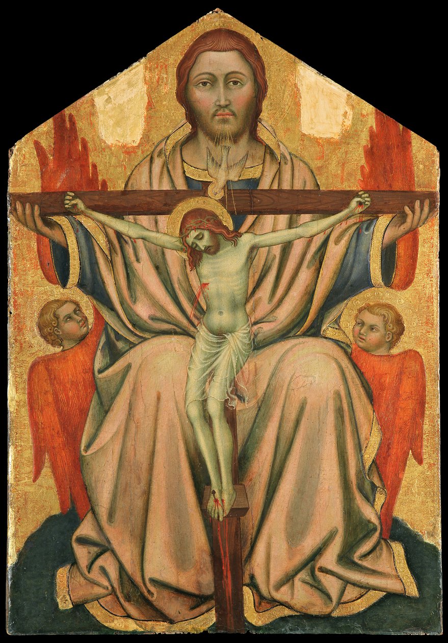 De Heilige Drie-eenheid / Genadestoel door Taddeo di Bartolo