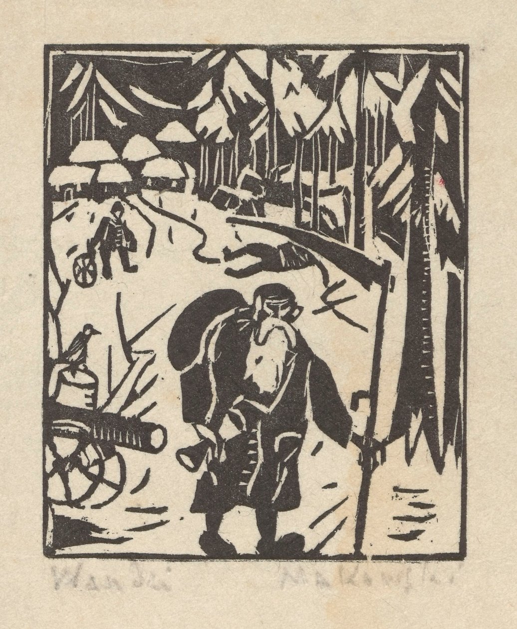 De tijd - een oude man in het bos door Tadeusz Makowski