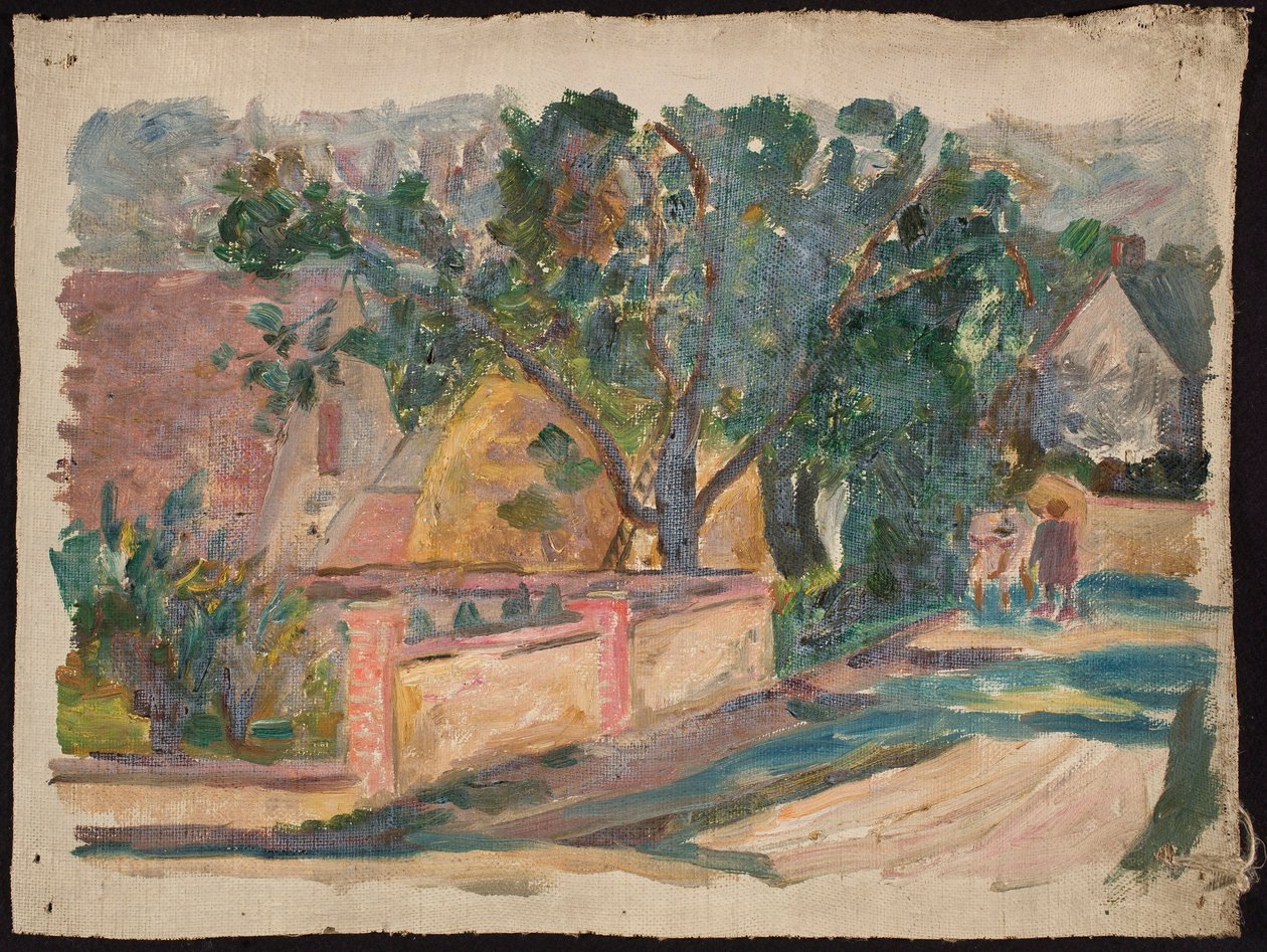Huis aan de weg door Tadeusz Makowski