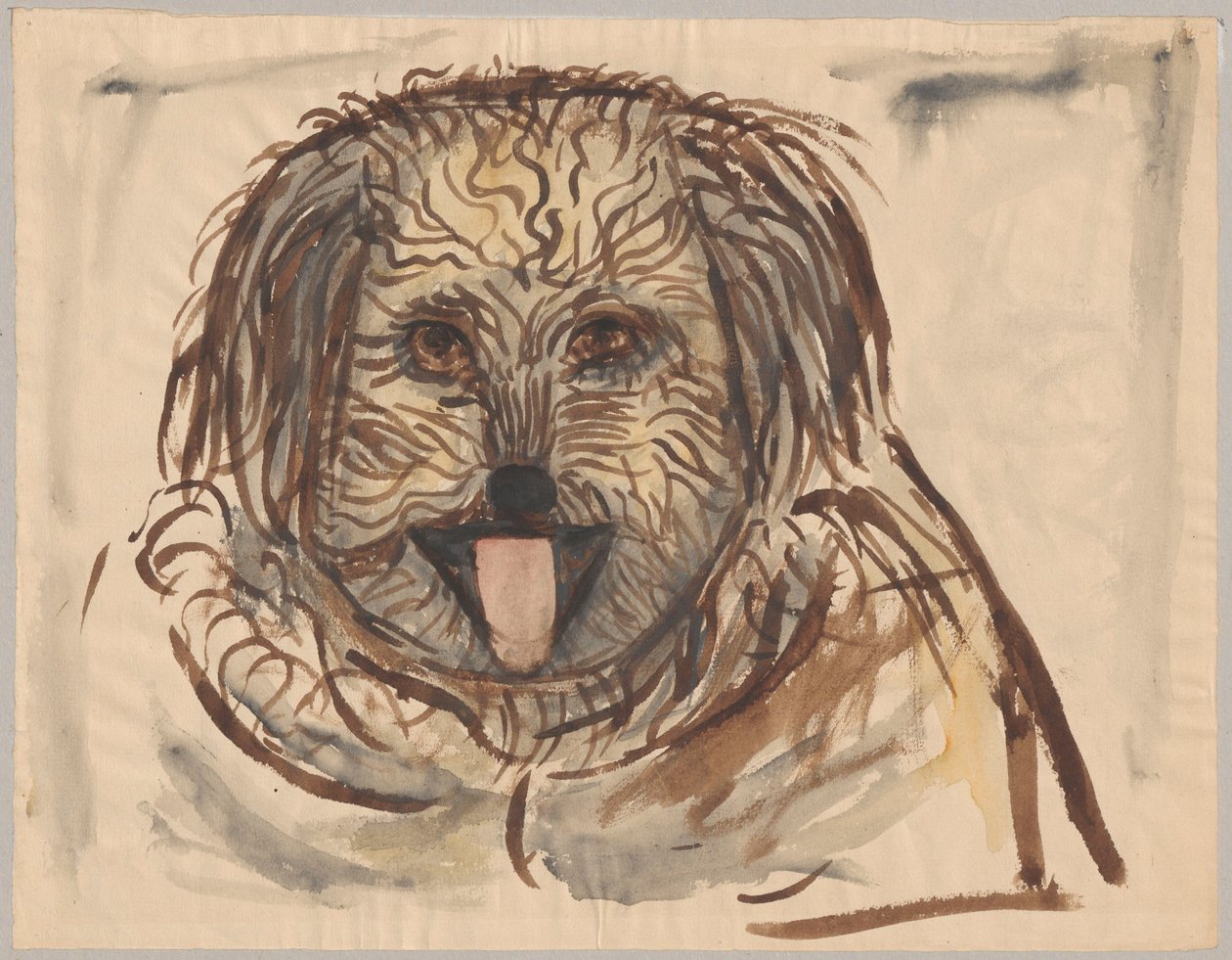 Kop van een hond door Tadeusz Makowski