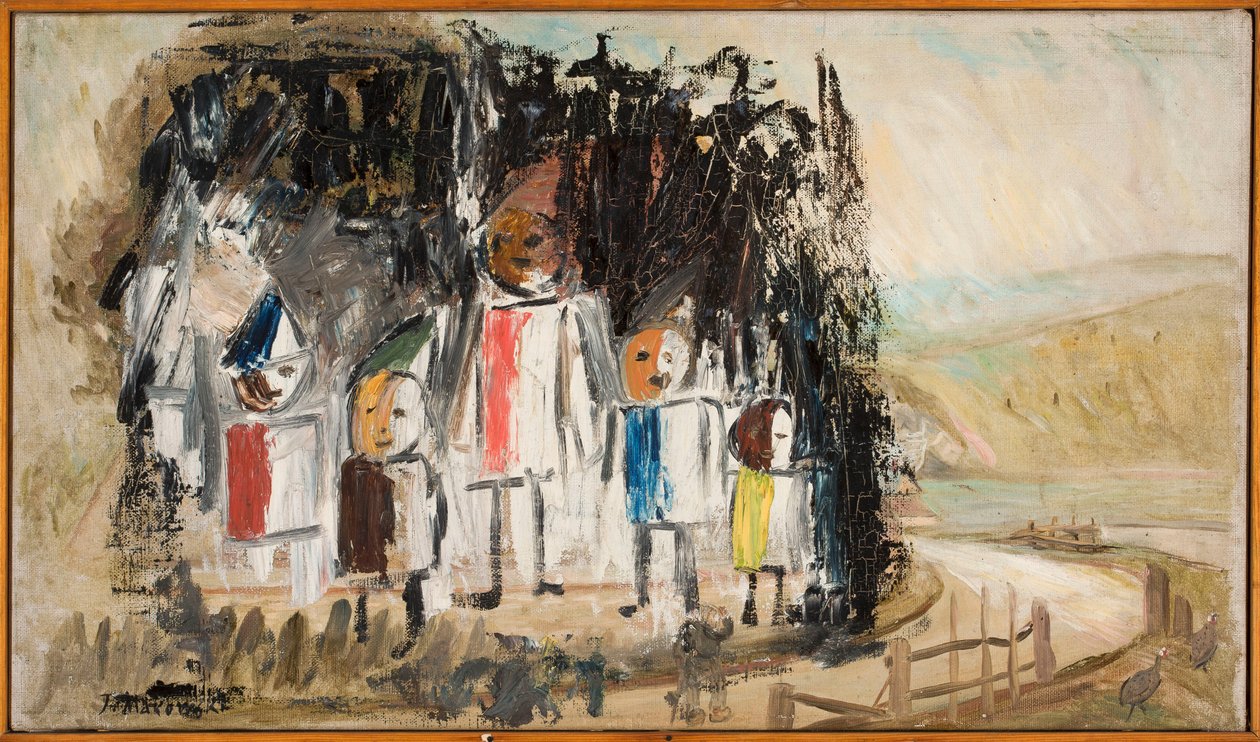 Groep kinderen door Tadeusz Makowski