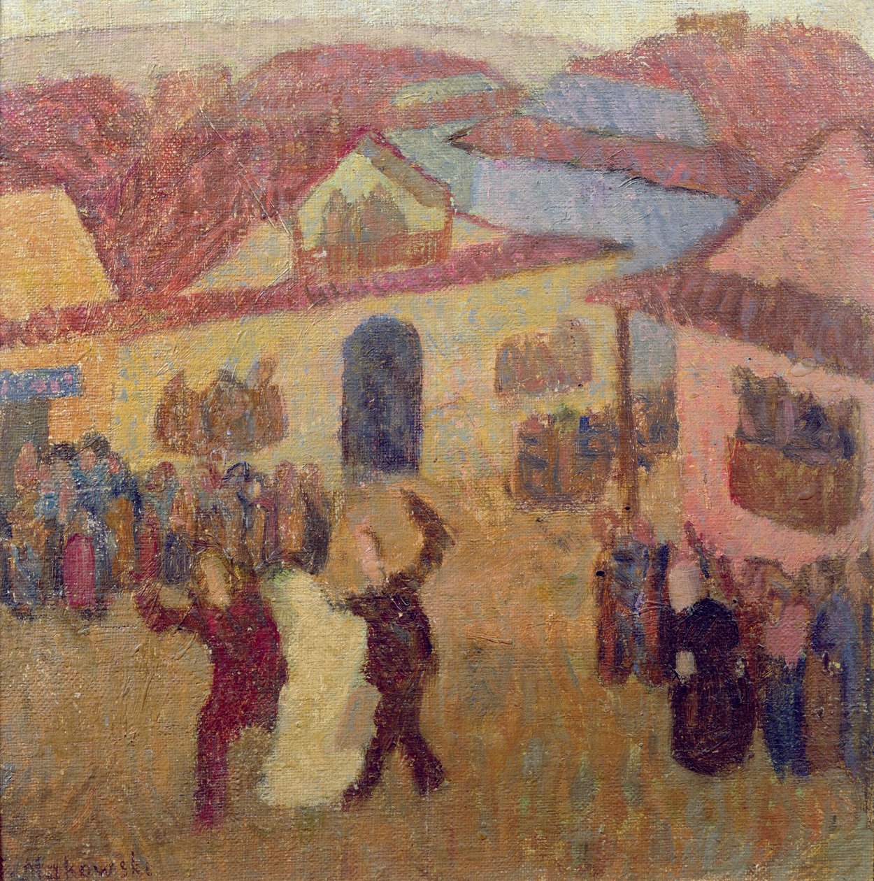 Joodse Bruiloft in de Stad door Tadeusz Makowski