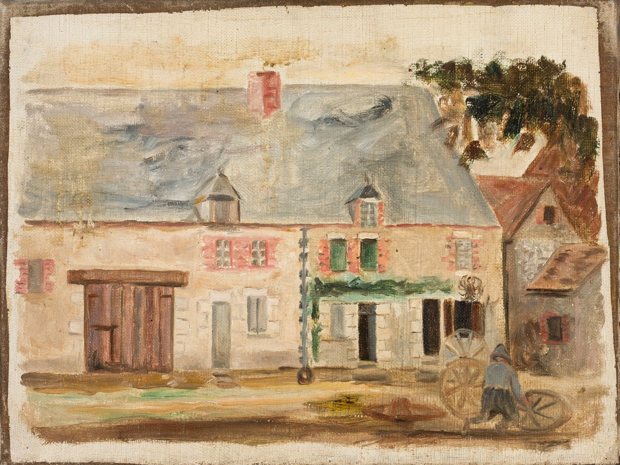 Wagenmaker voor het huis door Tadeusz Makowski