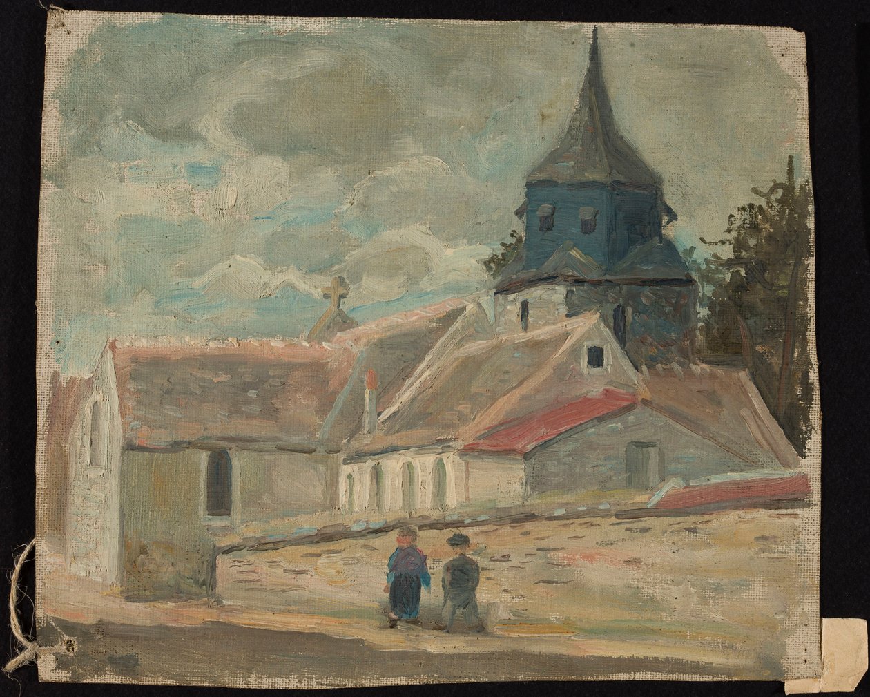 Het plattelandskerkje (Breuilpont) door Tadeusz Makowski