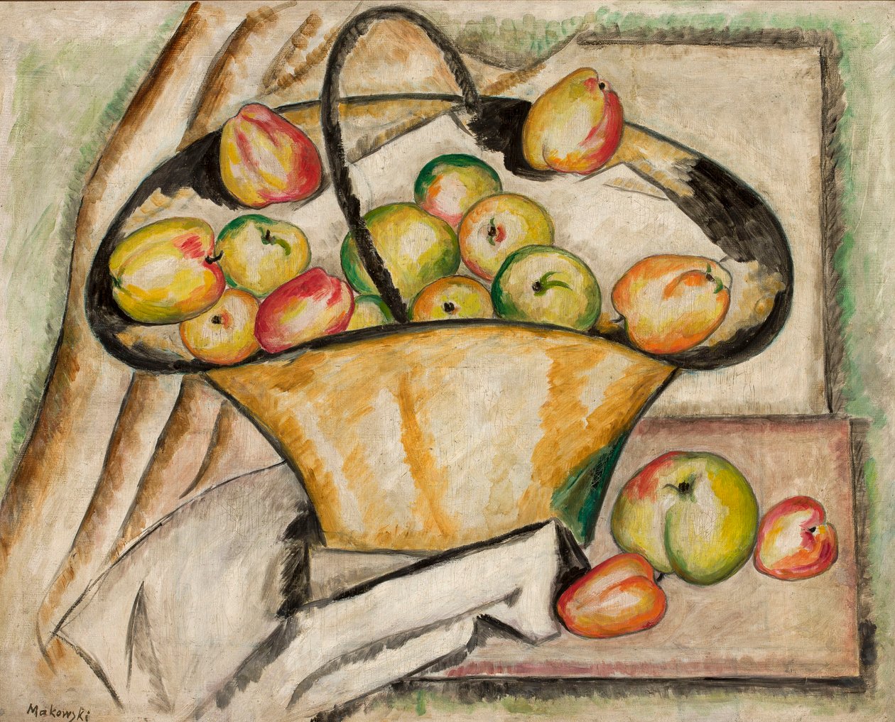 Mand met appels door Tadeusz Makowski