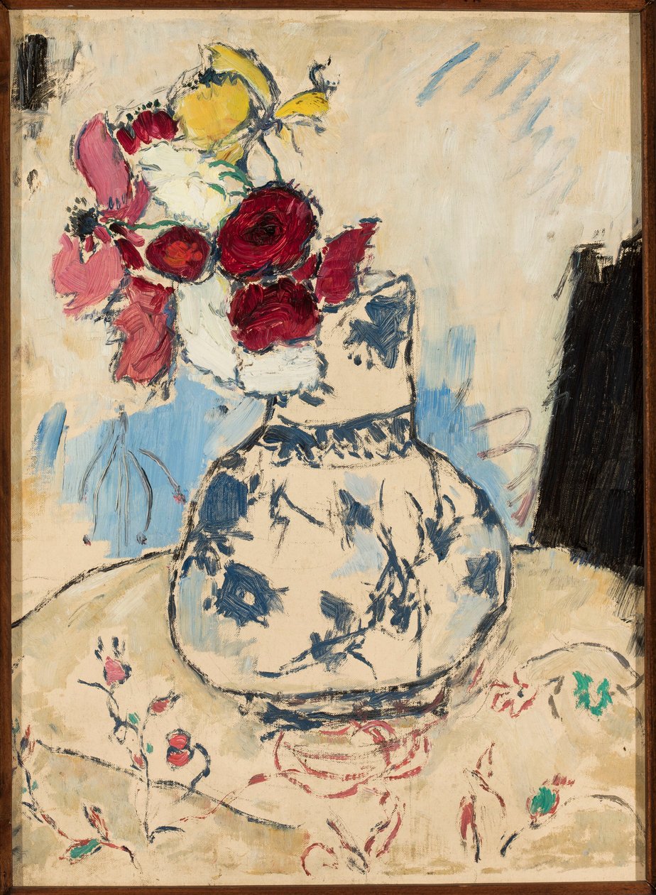 Bloemen in een vaas door Tadeusz Makowski