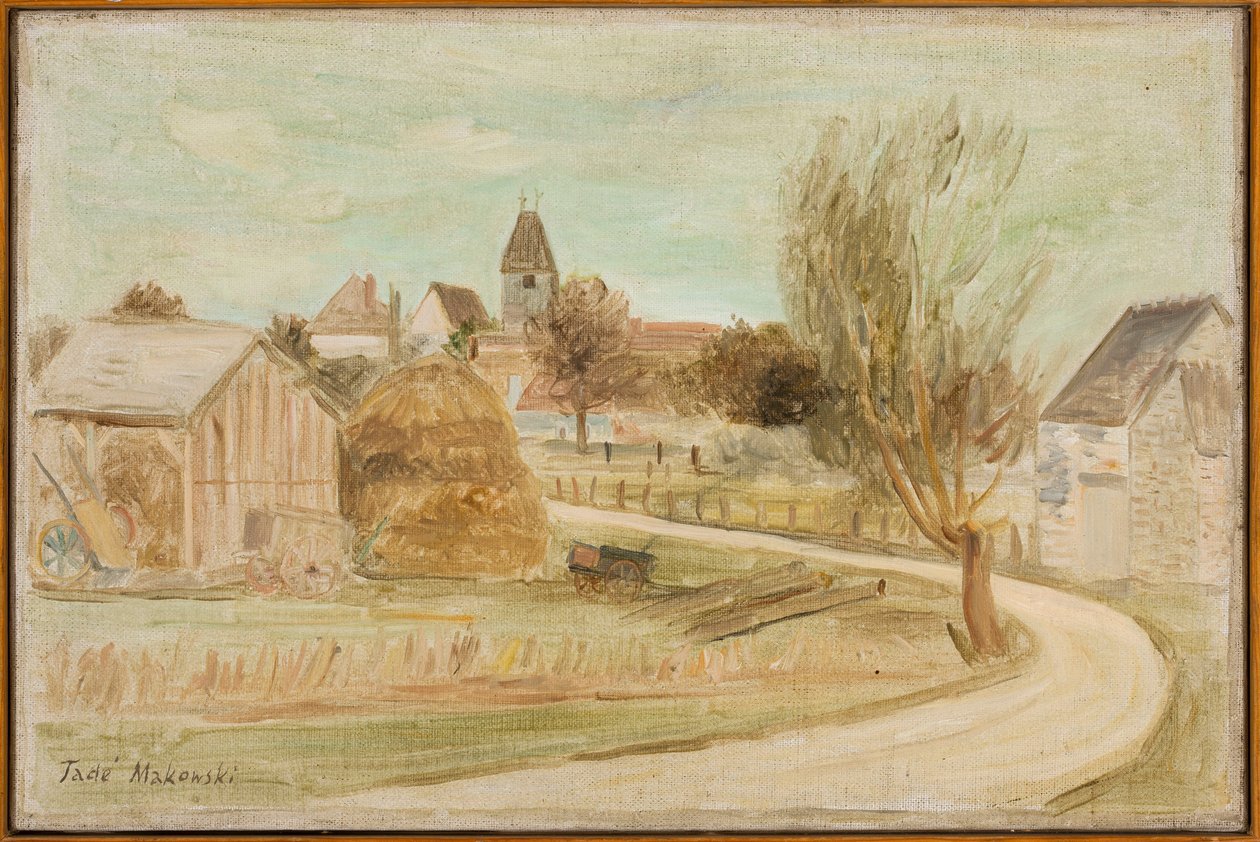 Aan de rand van het dorp door Tadeusz Makowski