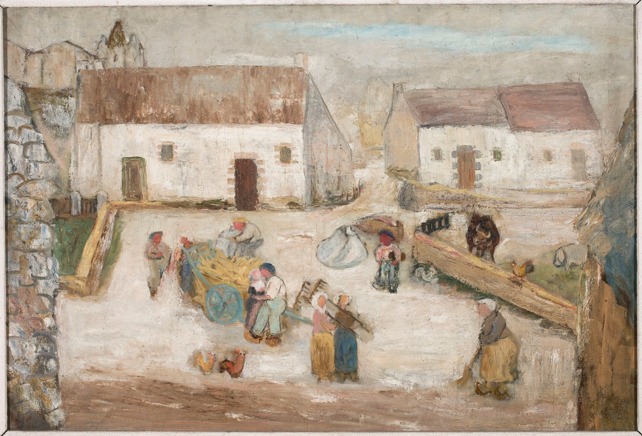 Werk op de boerderij door Tadeusz Makowski