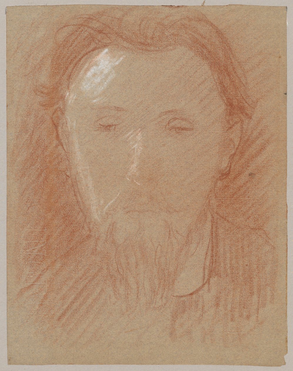 Portretstudie van een jonge man met baard door Tadeusz Makowski