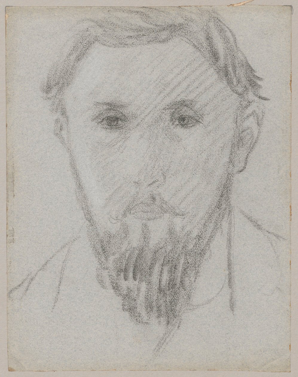 Portretstudie van een jonge man met baard door Tadeusz Makowski