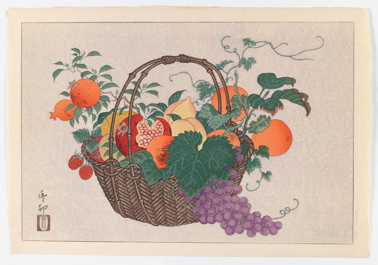 Stilleven met Mand met Fruit, ca. 1930 door Taisu Taisu