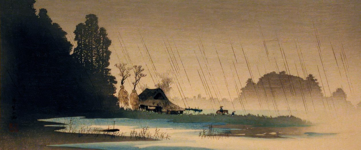 Regen in Igusa door Takahashi Hiroaki