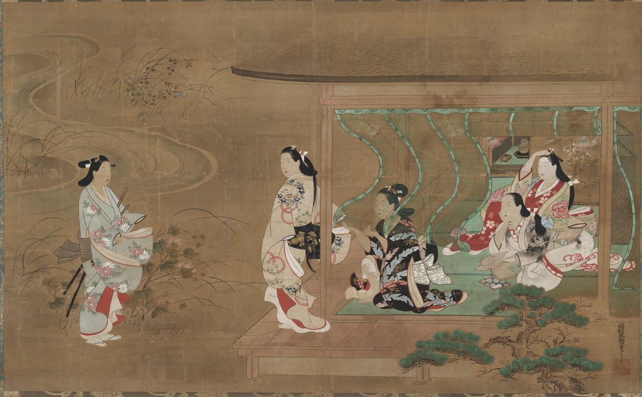 Bezoek van de Geliefde, 1680-1730 door Tamura Suio