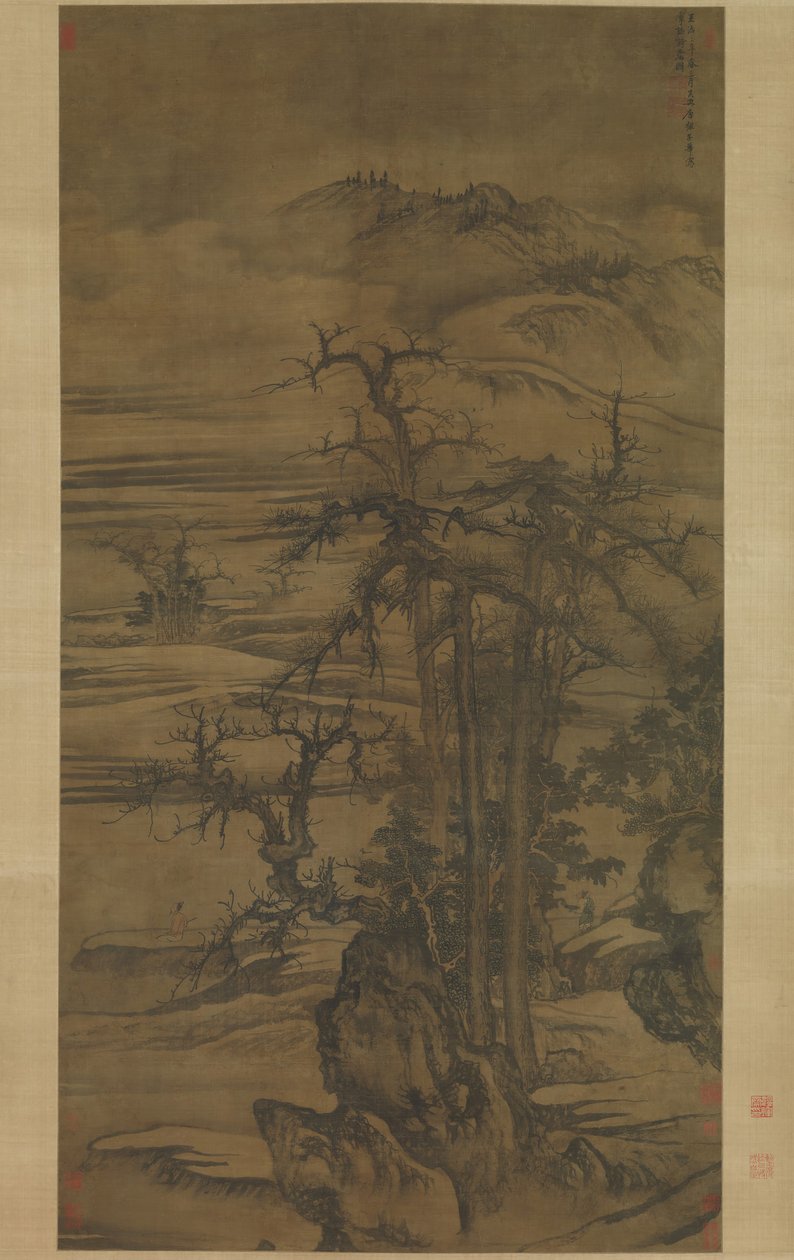 Landschap naar een gedicht van Wang Wei, gedateerd 1323 door Tang Di