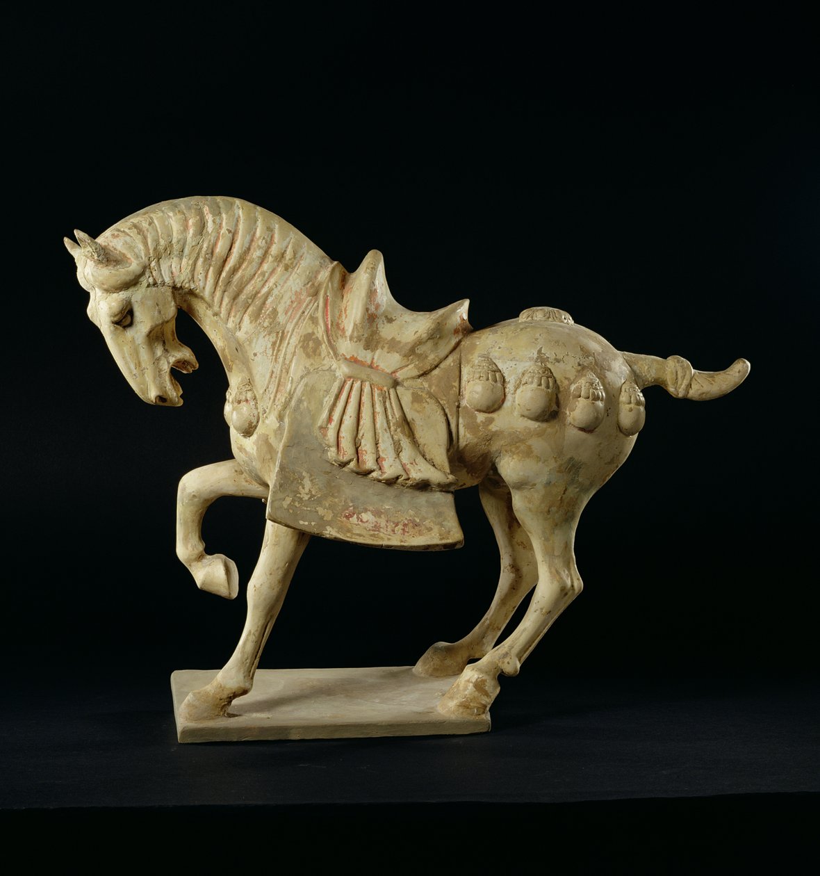 Paard, Chinees, Tang Dynastie, ca. 618-906 AD door Tang Dynasty Chinese School