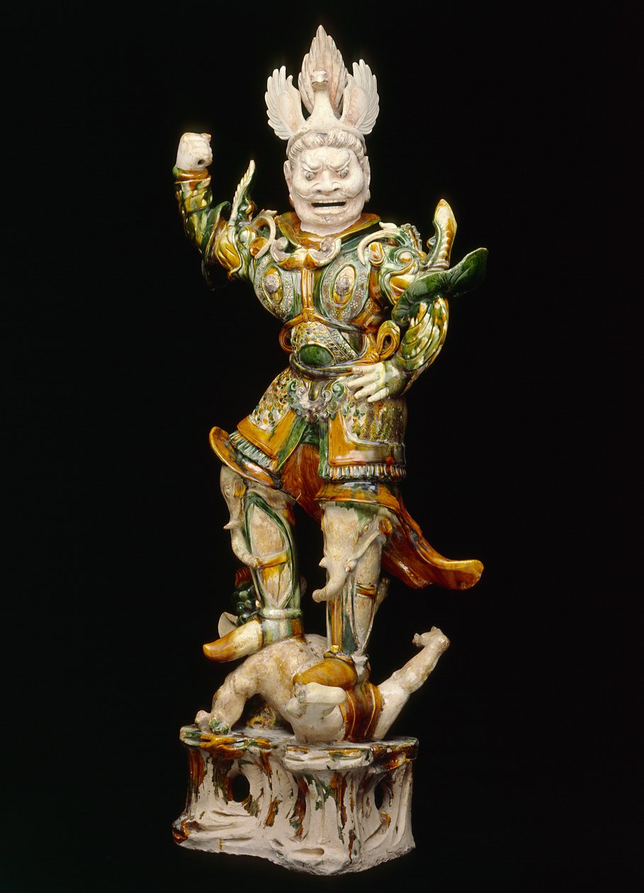 Lokapala (Hemelse Bewaker) door Tang Dynasty Chinese School