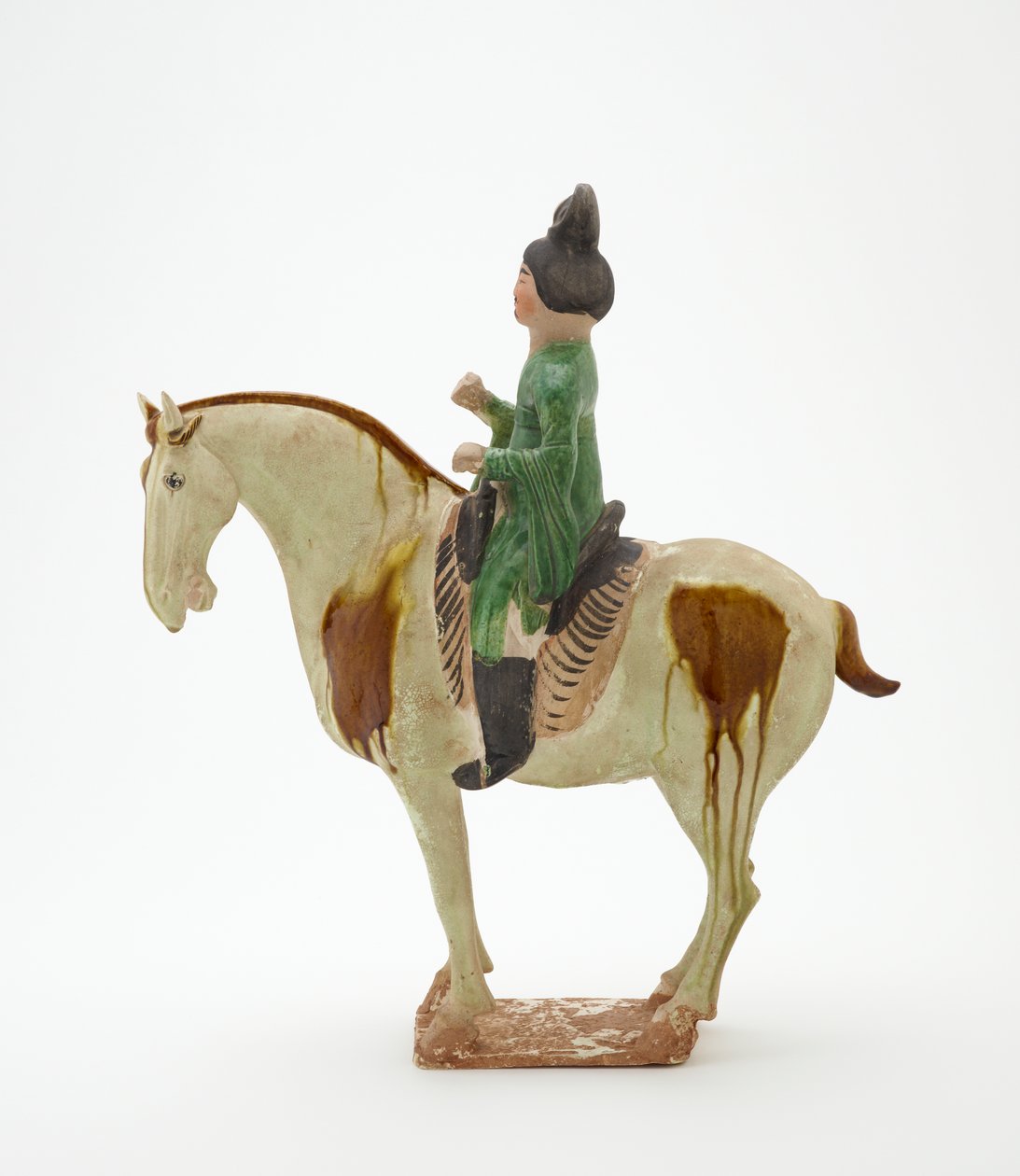 Man te paard, Tang-dynastie, ca. 700-750 door Tang Dynasty Chinese School