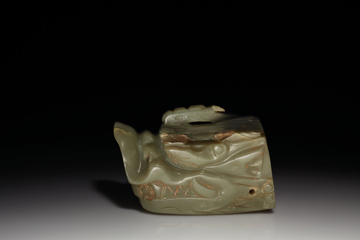 De Junkunc Jade Drakenkop door Tang Dynasty Chinese School