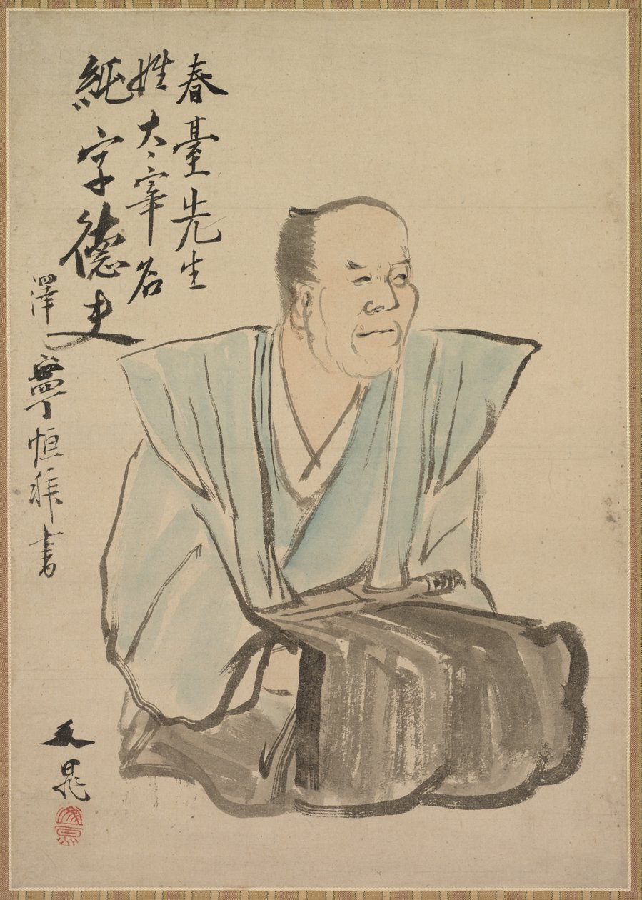 Imaginair portret van Shundai Dazai, eind 1700s-1800s door Tani Bunch