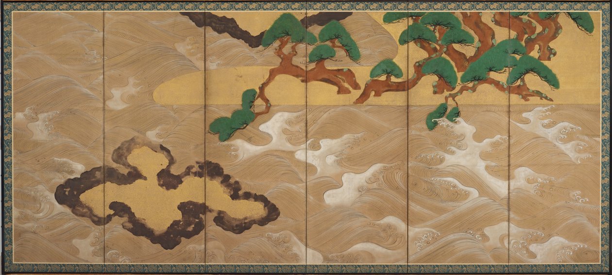 Golven bij Matsushima, Edo-periode door Tawaraya Sotatsu