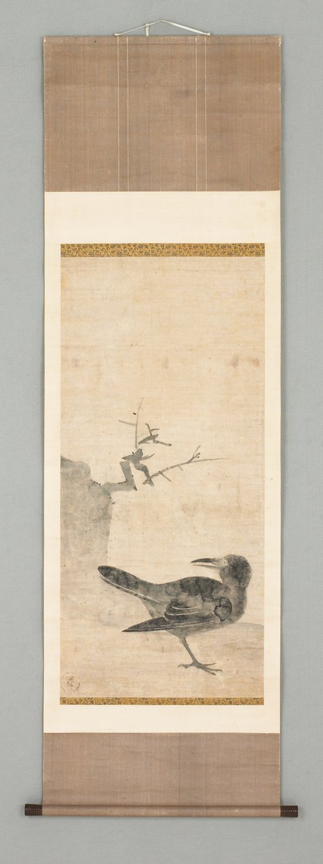 Kraai (inkt op papier) door Tawaraya Sotatsu