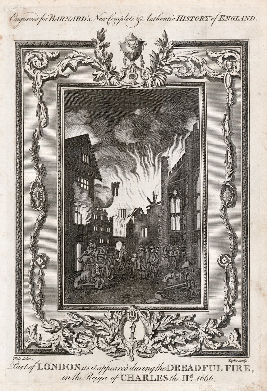 Grote Brand van Londen, 1666 door Taylor
