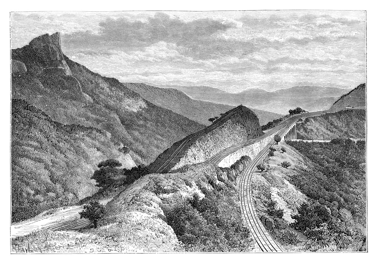 De Bhor Ghat, nabij Khandala, India, 1895 door Taylor