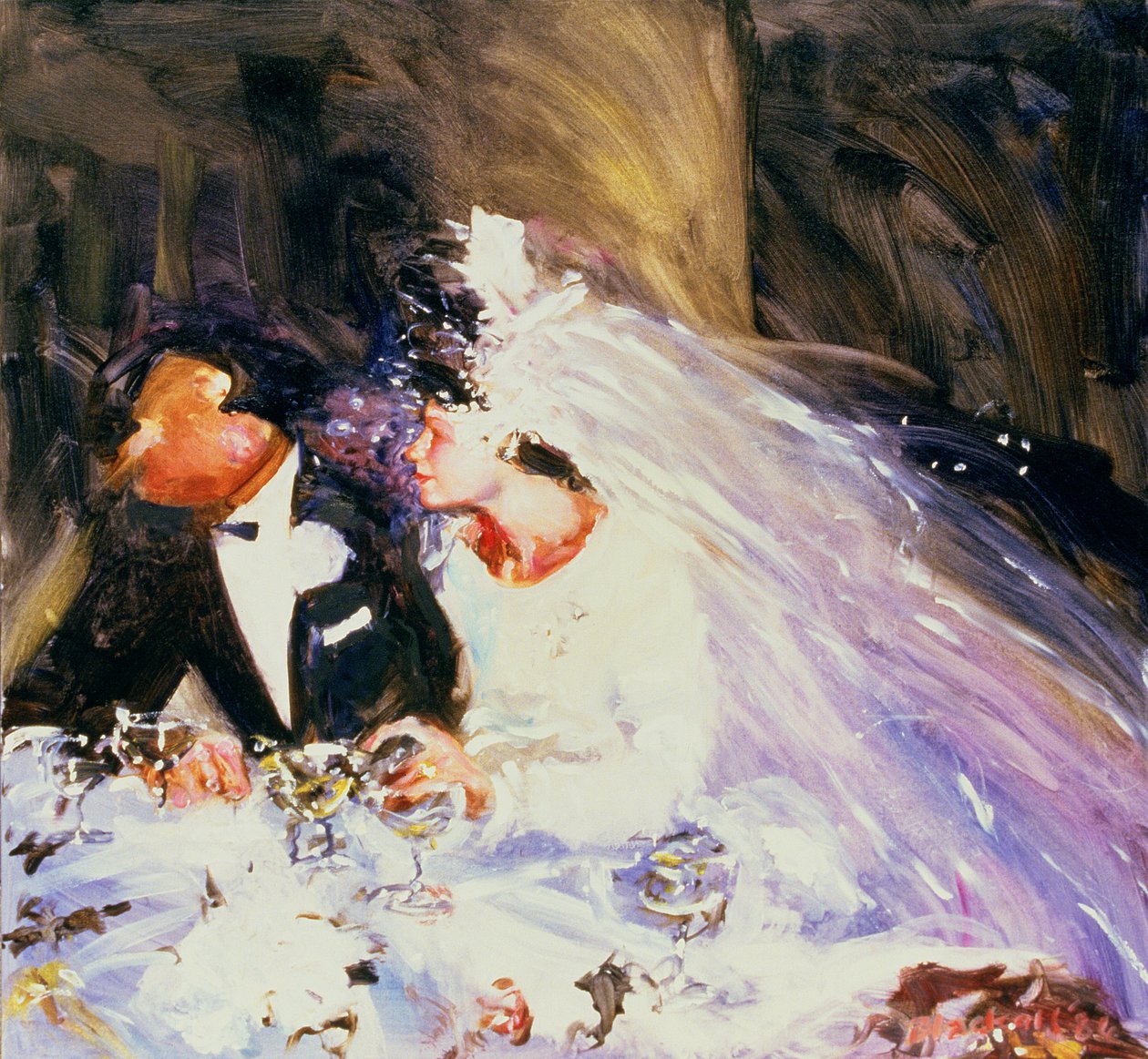 De bruid en bruidegom, 1983 door Ted Blackall