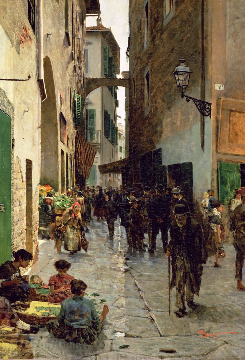 Een Ghetto van Florence door Telemaco Signorini