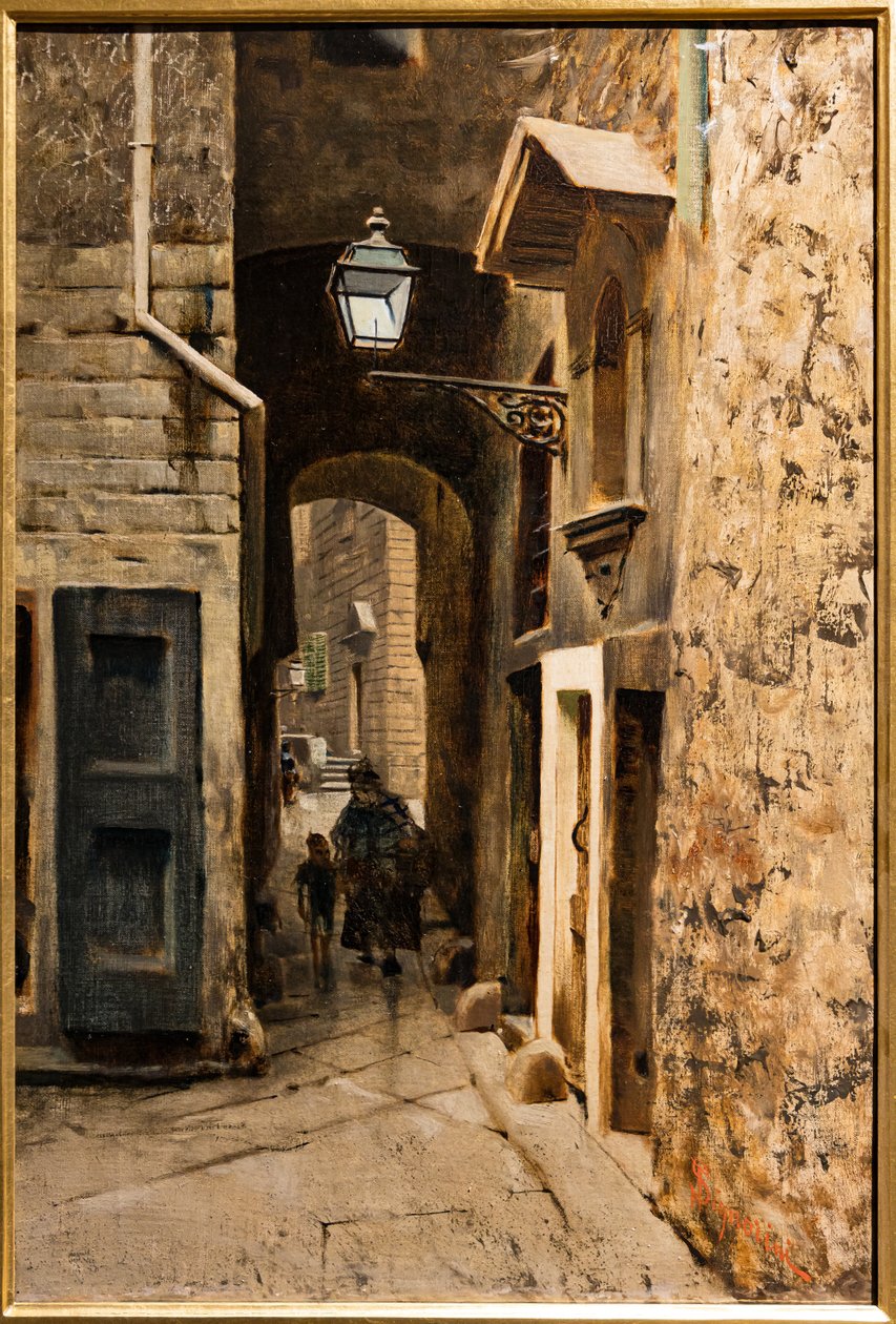 Cavalieri Straat in de Oude Ghetto van Florence, c.1882 door Telemaco Signorini
