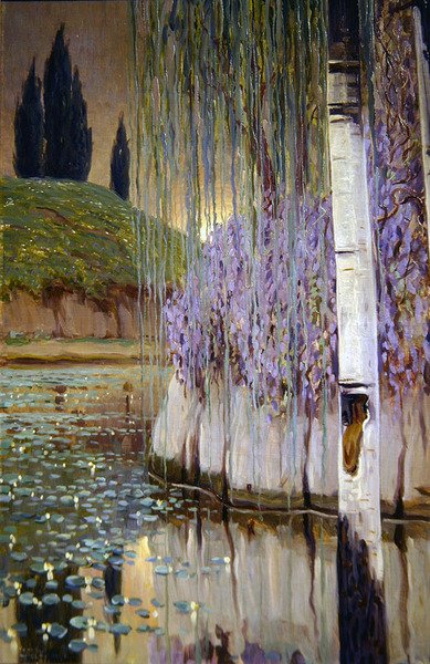 Landschap met Bomen, 1917 door Teodoro Wolf Ferrari