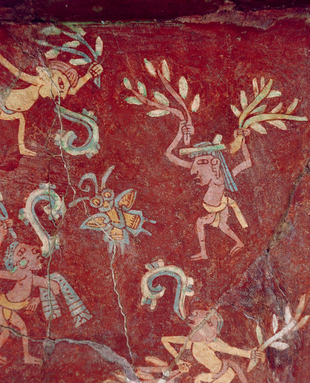 Fresco uit het paleis van Tepantitla door Teotihuacan