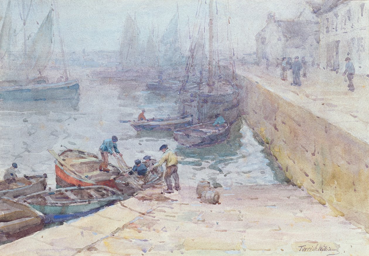 Een Grijze Ochtend, Audierne, Bretagne door Terrick Williams